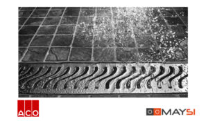 Coladera lineal tipo bandera ACO con diseño estructural para drenaje eficiente