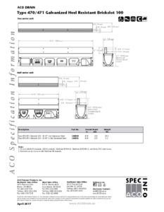 Trinchera Brickslot modelo 472-473 con estructura metálica y ranuras para instalación hidráulica
