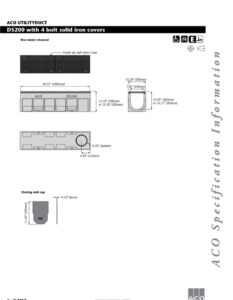Cubierta de hierro para trinchera modelo DS200 con estructura robusta y diseño industrial