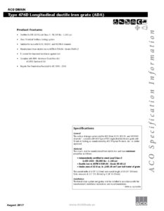 Imagen longitudinal de tubería de trinchera dúctil 476D mostrando su estructura