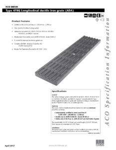 Trinchera dúctil longitudinal modelo 478Q con diseño robusto para aplicaciones industriales