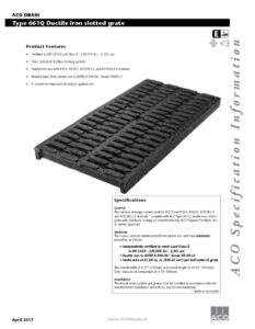 Trinchera de hierro dúctil ranurado con diseño robusto para aplicaciones industriales