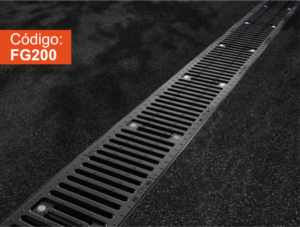 Trinchera de hierro dúctil ranurado modelo FG200 con diseño robusto para instalaciones industriales