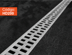 Detalle de la trinchera Highwaydrain modelo HD200 para drenaje vial