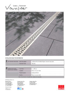 Trinchera de hormigón polímero gris con diseño estructural PD100