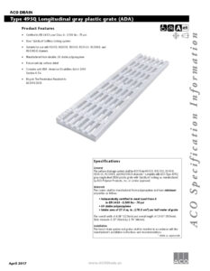 Trinchera longitudinal de plástico gris para canalización industrial