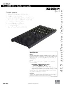 Trinchera modelo 680Q con diseño de forma de ola para manejo hidráulico