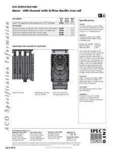 Trinchera modelo Qmax 32800 fabricada en acero con diseño robusto para drenaje industrial