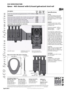 Trinchera modelo Qmax 32803 fabricada en acero para drenaje industrial