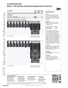 Trinchera modelo Qmax 32803 ACO con diseño robusto para drenaje eficiente