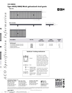 Trinchera modelo stainless 605Q-606Q en acero inoxidable para aplicaciones industriales