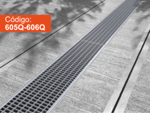 Vista lateral de trinchera modelo stainless 605Q 606Q con estructura metálica resistente