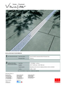 Trinchera de acero galvanizado con perforaciones para drenaje y ventilación