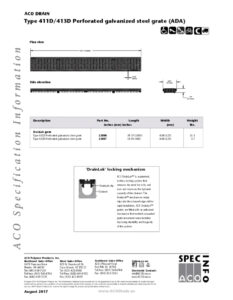 Trinchera de acero galvanizado con perforaciones para drenaje y ventilación
