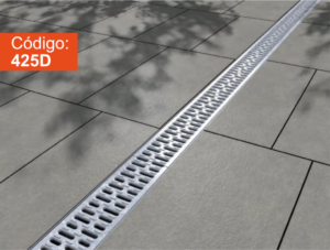 Trinchera de acero galvanizado con ranuras para drenaje y protección industrial