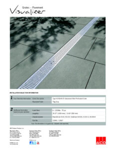 Trinchera de acero galvanizado con perforaciones para drenaje y ventilación