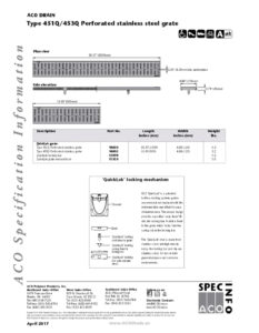 Trinchera de acero inoxidable con perforaciones para drenaje eficiente