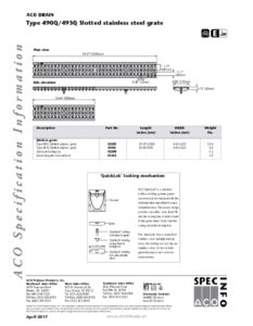 Trinchera de acero inoxidable con ranuras para drenaje y soporte estructural
