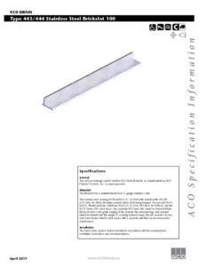 Trinchera Brickslot fabricada en acero inoxidable para aplicaciones industriales