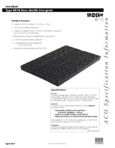 Trinchera decorativa de hierro dúctil con diseño estructural robusto