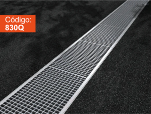 Trinchera de malla de acero inoxidable con estructura resistente y diseño robusto