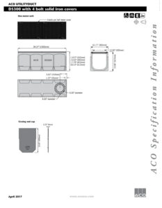 Vista lateral de tapas de hierro modelo DS300 para trincheras en ambiente industrial