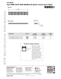 Trinchera de plástico gris modelo 201D vista lateral para uso industrial