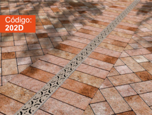 Rejilla de trinchera modelo 202D con diseño mosaic color tan