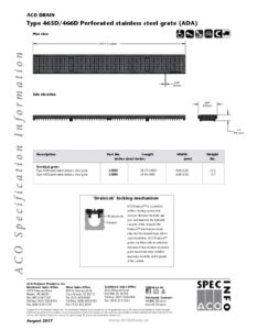 Trinchera de acero inoxidable perforada con diseño 465D y 466D para aplicaciones industriales
