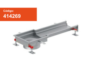 Canal de salida modular 200 fabricado en acero inoxidable AISI 304 con diseño variante D